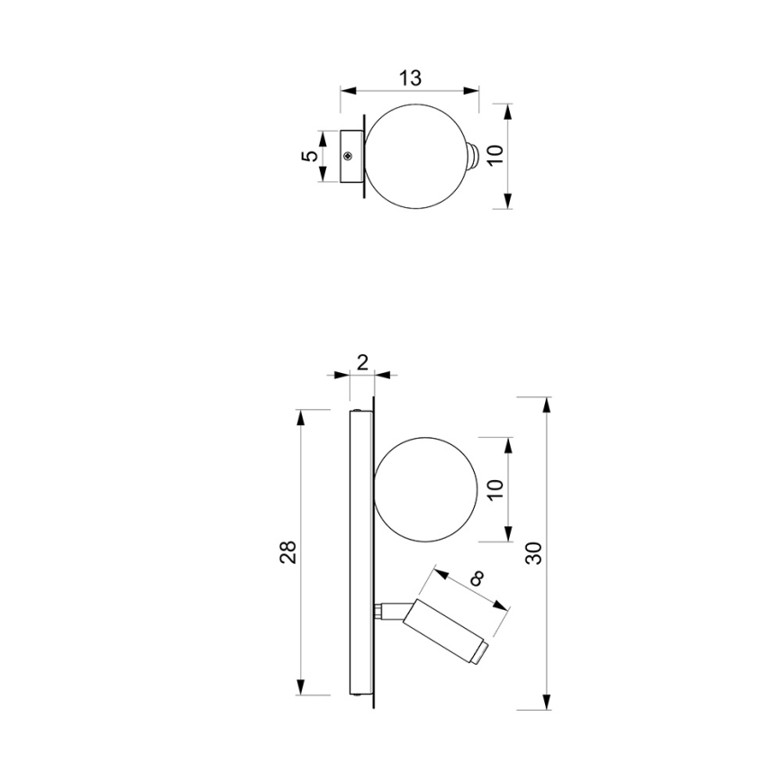 Foco de pared SIRIO 2xG9/25W/230V negro