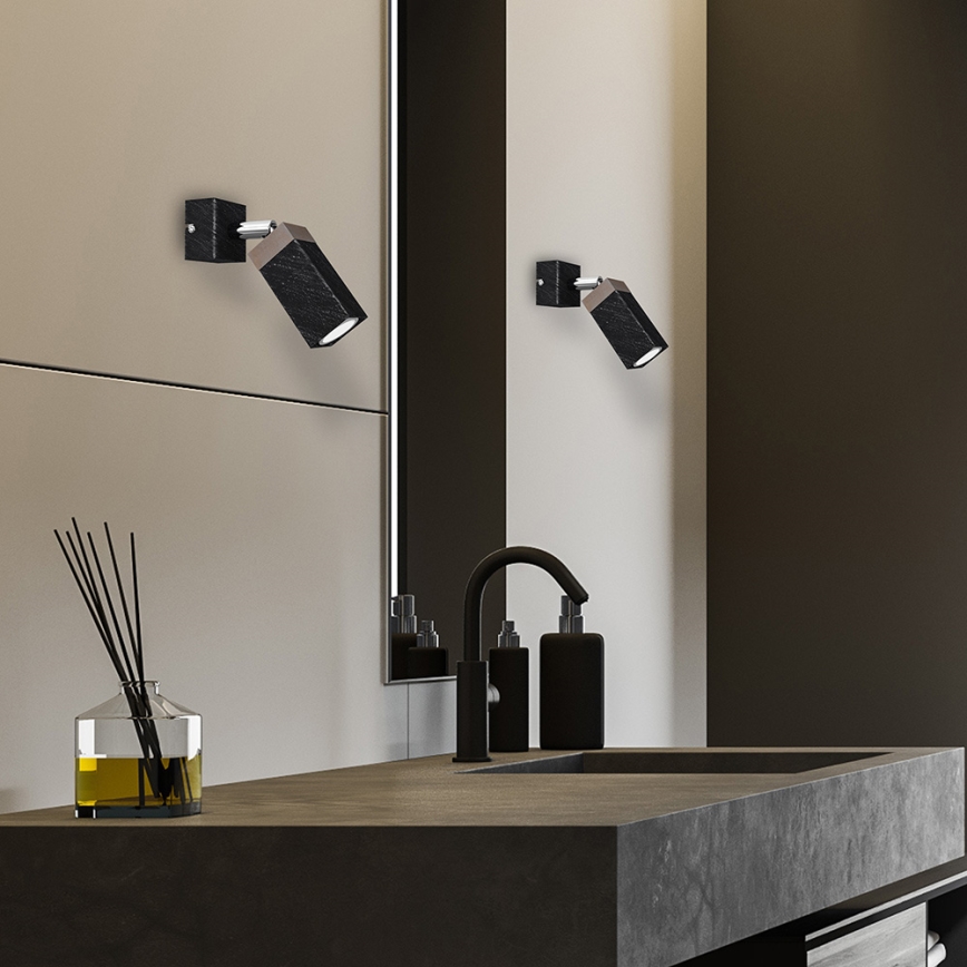 Foco de pared SOLO 1xGU10/MR11/40W/230V negro