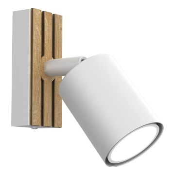 Foco de pared TERRA 1xGU10/8W/230V blanco/roble