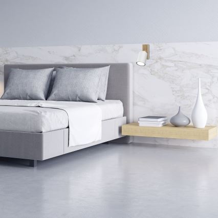 Foco de pared TERRA 1xGU10/8W/230V blanco/roble