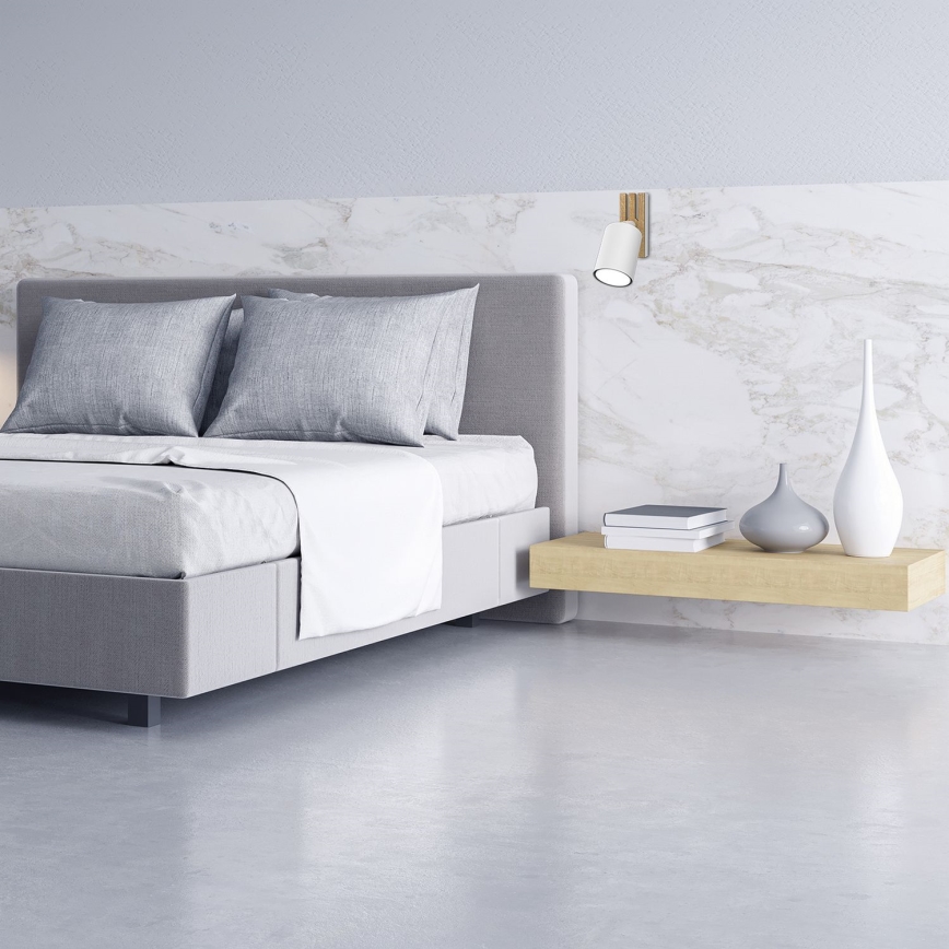 Foco de pared TERRA 1xGU10/8W/230V blanco/roble