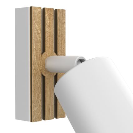 Foco de pared TERRA 1xGU10/8W/230V blanco/roble