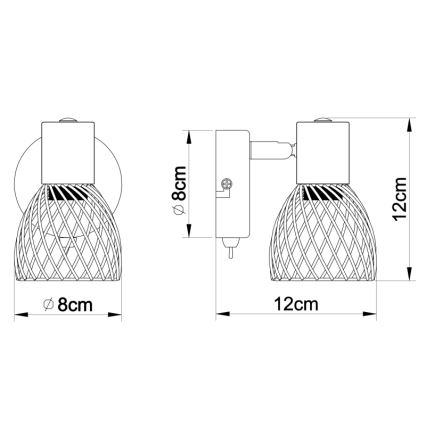 Foco de pared 1xE14/40W/230V