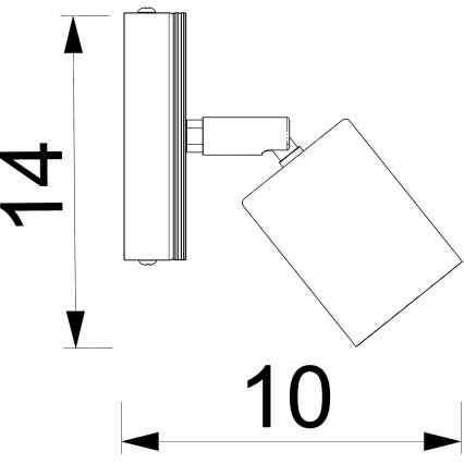 Foco de pared TULON 1xGU10/8W/230V blanco/roble