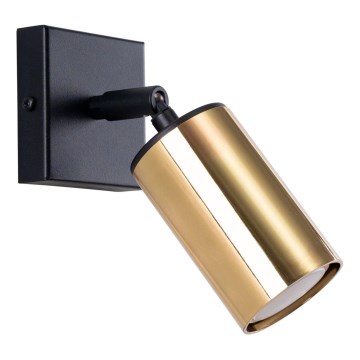 Foco de pared WINX 1xGU10/10W/230V negro/dorado