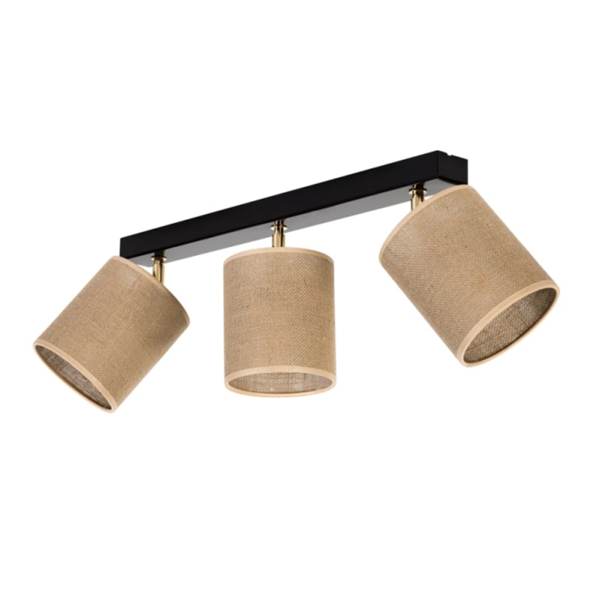Foco de techo JUTE 3xE27/25W/230V - certificado FSC