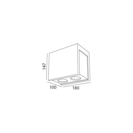 Foco de techo PURO CHROME 2xGU10/25W/230V