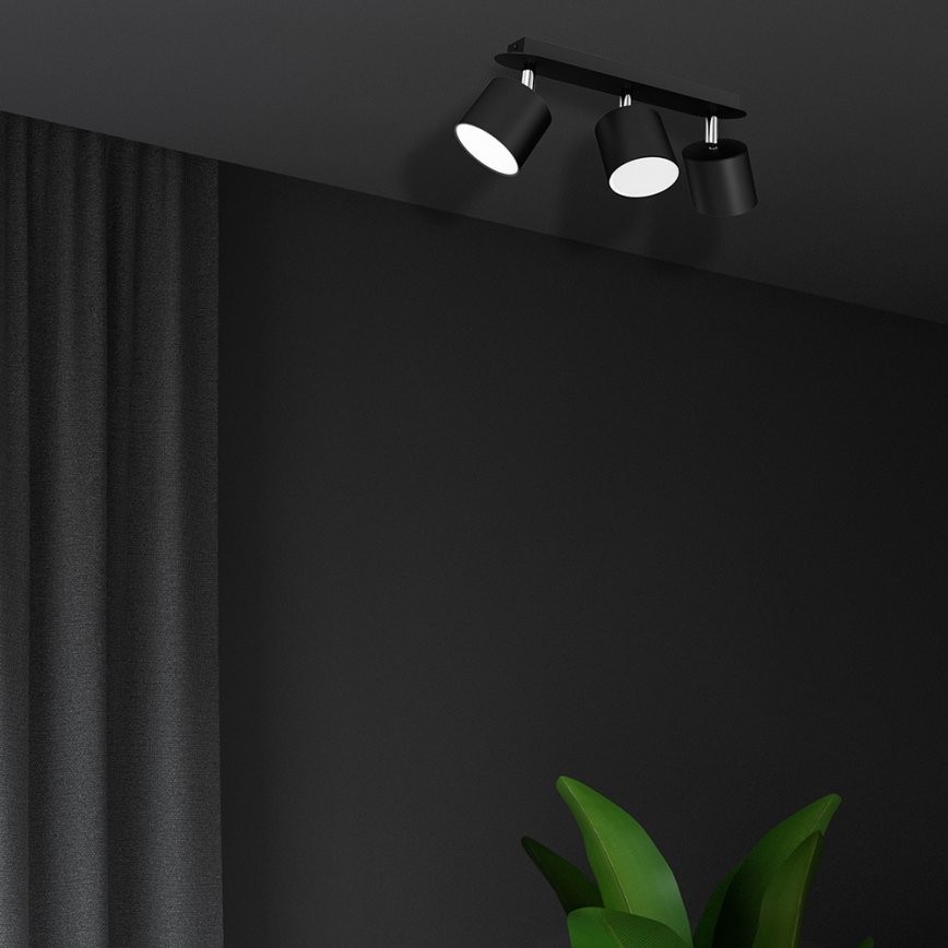 Foco DIXIE 3xGX53/11W/230V negro
