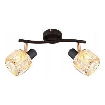 Foco DUBAI 2xE14/40W/230V negro/dorado