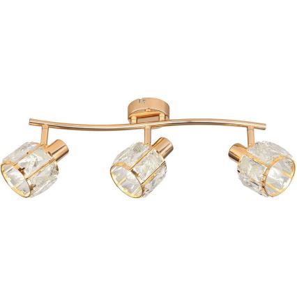 Foco DUBAI 3xE14/40W/230V dorado rosa