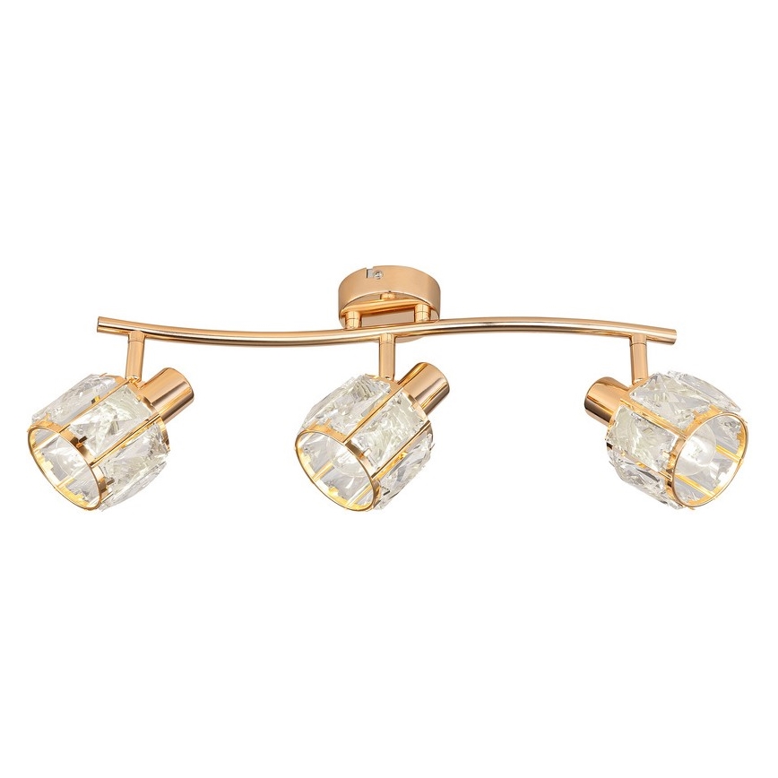 Foco DUBAI 3xE14/40W/230V dorado rosa