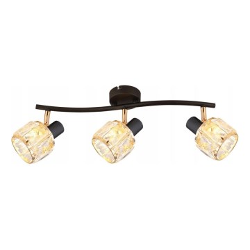 Foco DUBAI 3xE14/40W/230V negro/dorado