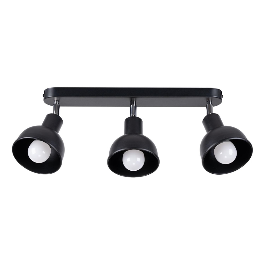 Foco ELBA 3xE27/15W/230V negro