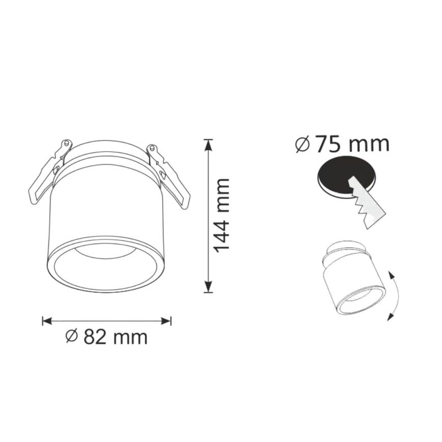 Foco empotrable HARON 1xGU10/10W/230V blanco