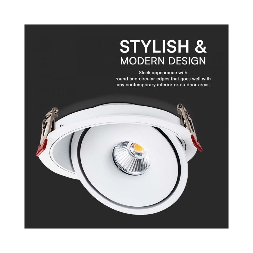 Foco empotrable LED LED/20W/230V 3000/4000/6400K d. 16,5 cm blanco