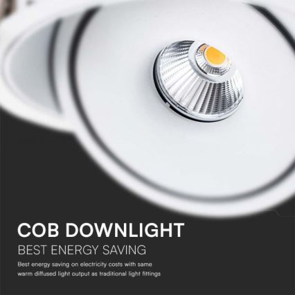 Foco empotrable LED LED/20W/230V 3000/4000/6400K d. 16,5 cm blanco