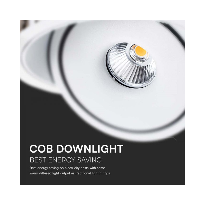Foco empotrable LED LED/20W/230V 3000/4000/6400K d. 16,5 cm blanco