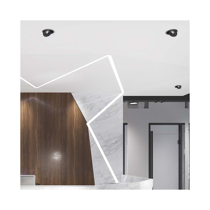 Foco empotrable LED LED/28W/230V 3000/4000/6400K d. 20 cm negro