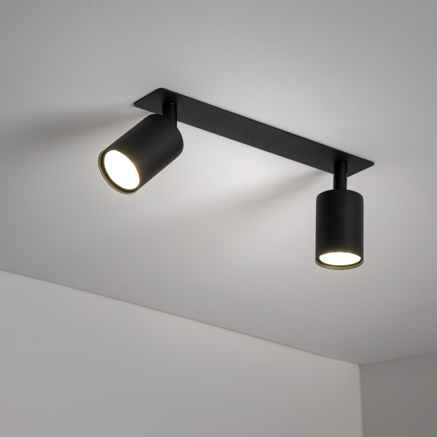 Foco empotrable NEX 2xGU10/10W/230V negro