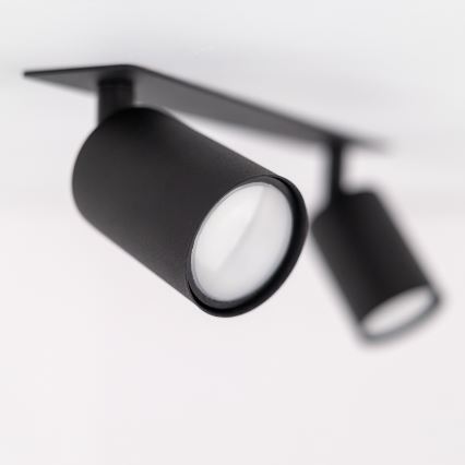 Foco empotrable NEX 2xGU10/10W/230V negro