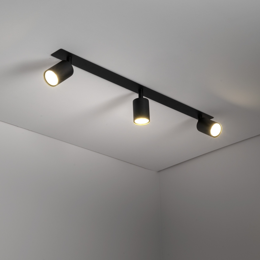 Foco empotrable NEX 3xGU10/10W/230V negro
