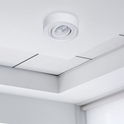 Foco empotrable NUSA 1xGU5,3/MR16/50W/12V redondeado blanco
