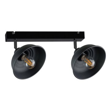 Foco FAUN 2xE27/60W/230V negro