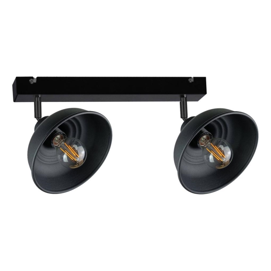 Foco FAUN 2xE27/60W/230V negro