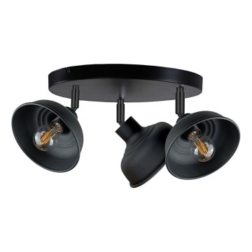 Foco FAUN 3xE27/60W/230V negro