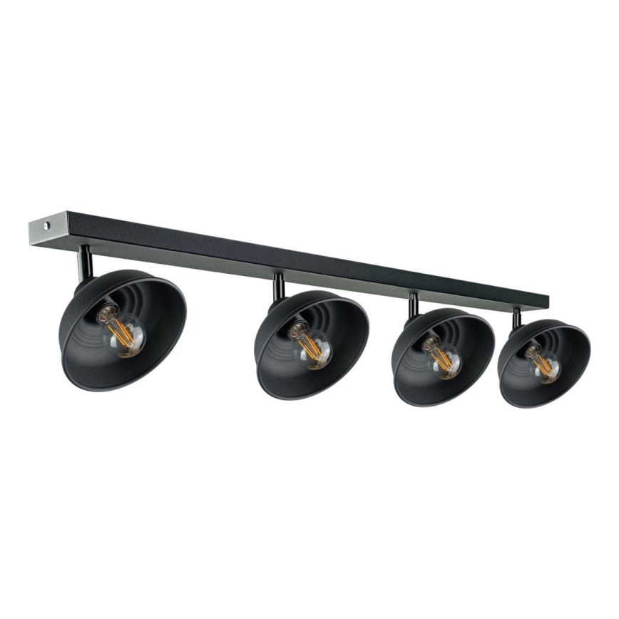 Foco FAUN 4xE27/60W/230V negro