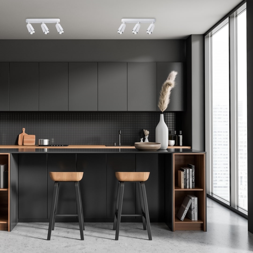 Foco FLOR 3xGU10/8W/230V blanco