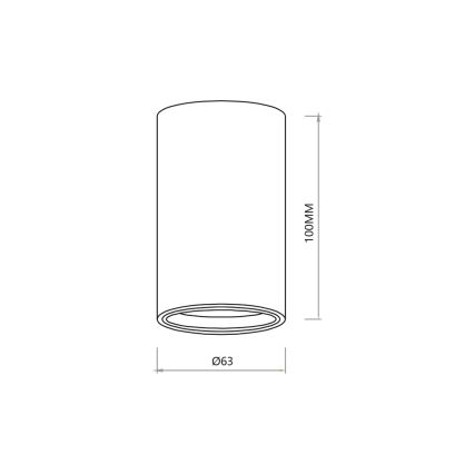 Foco GENESIS 1xGU10/8W/230V 10 cm blanco