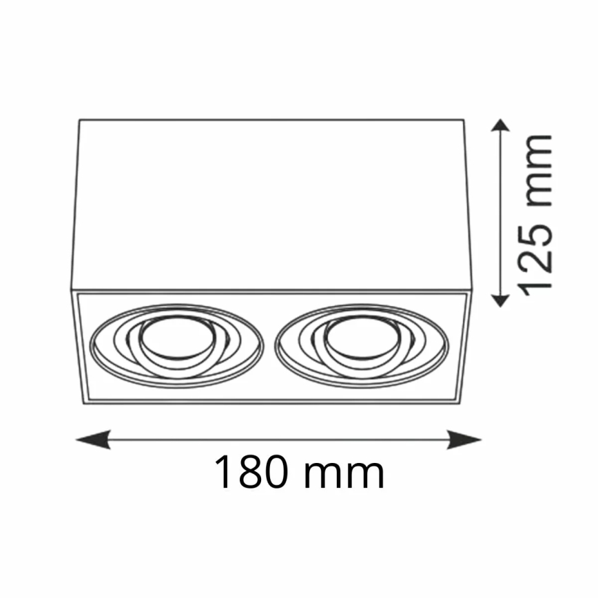 Foco HADAR Q2 2xGU10/10W/230V blanco