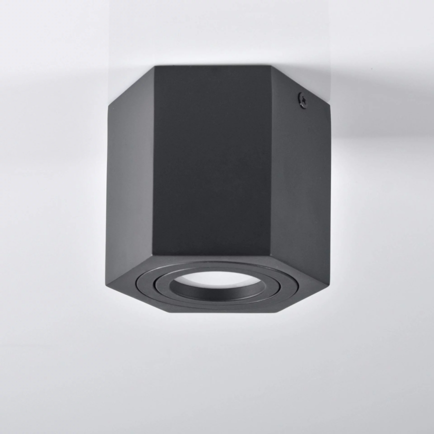 Foco HEXAGON 1xGU10/10W/230V negro