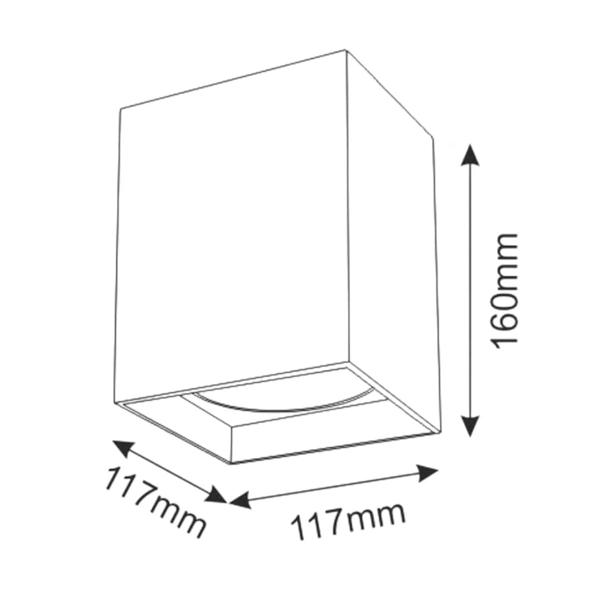 Foco JUPITER 1xE27/20W/230V 11,7x11,7 cm negro