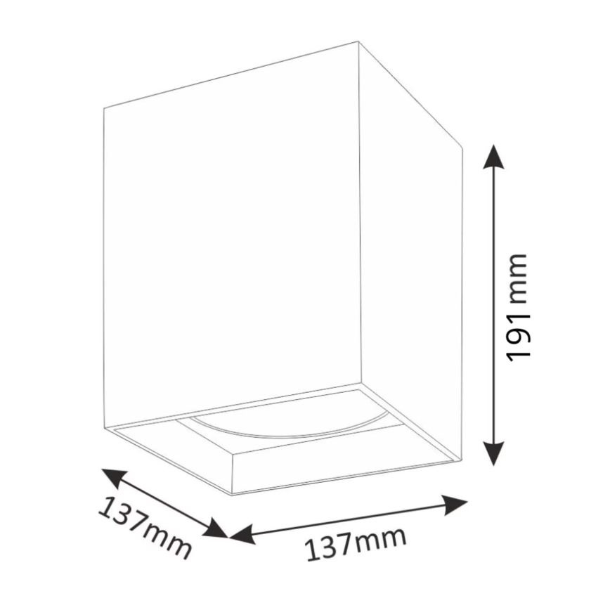Foco JUPITER 1xE27/20W/230V 13,7x13,7 cm negro