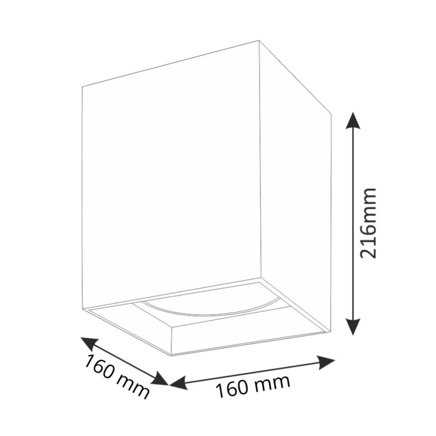 Foco JUPITER 1xE27/20W/230V 16x16 cm negro