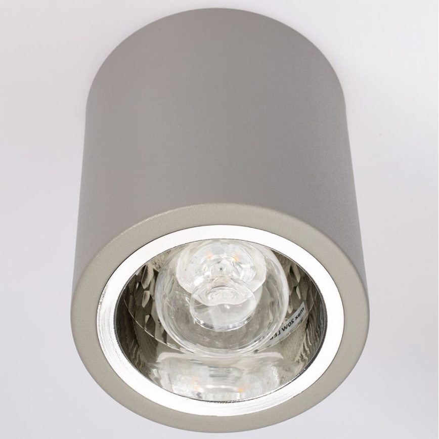 Foco JUPITER 1xE27/20W/230V diá. 9,8 cm gris