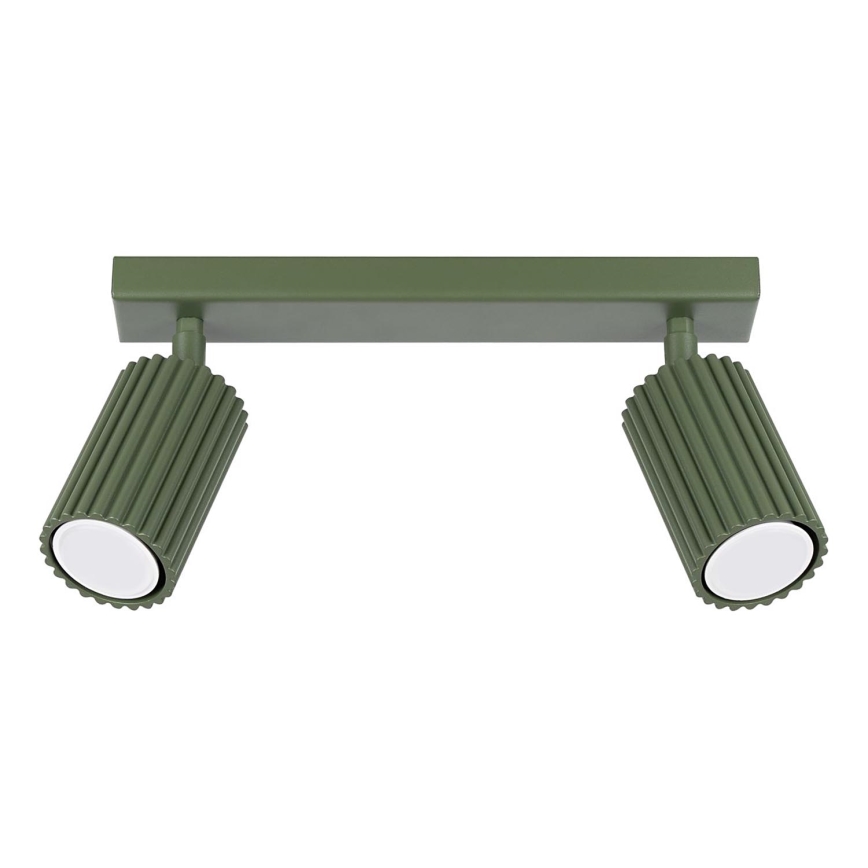 Foco KARBON 2xGU10/10W/230V verde