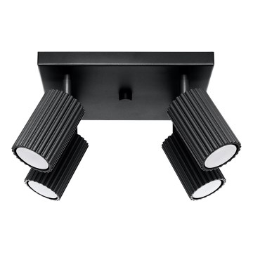 Foco KARBON 4xGU10/10W/230V negro