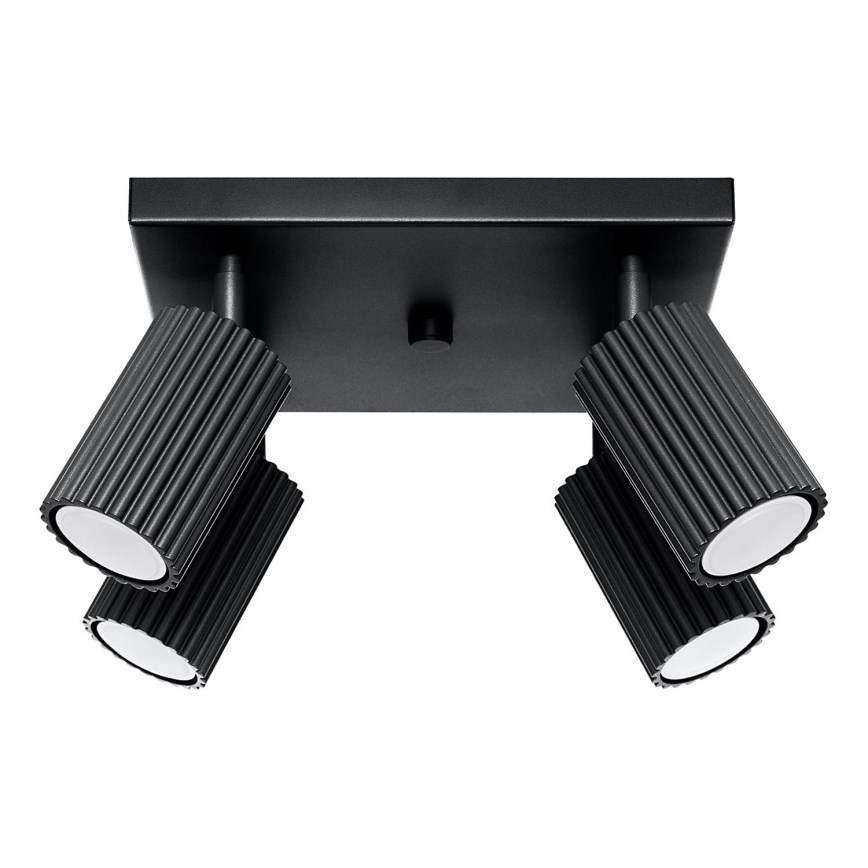 Foco KARBON 4xGU10/10W/230V negro