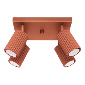 Foco KARBON 4xGU10/10W/230V rojo