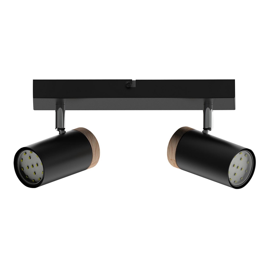 Foco LAGOS 2xGU10/15W/230V negro/marrón