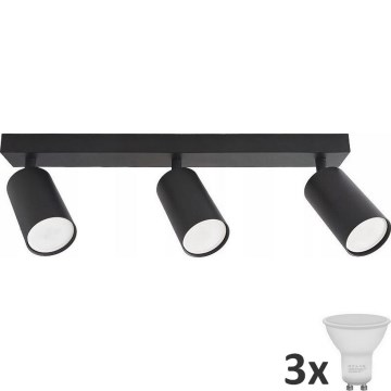 Foco LED ANGIE 3xGU10/6W/230V negro