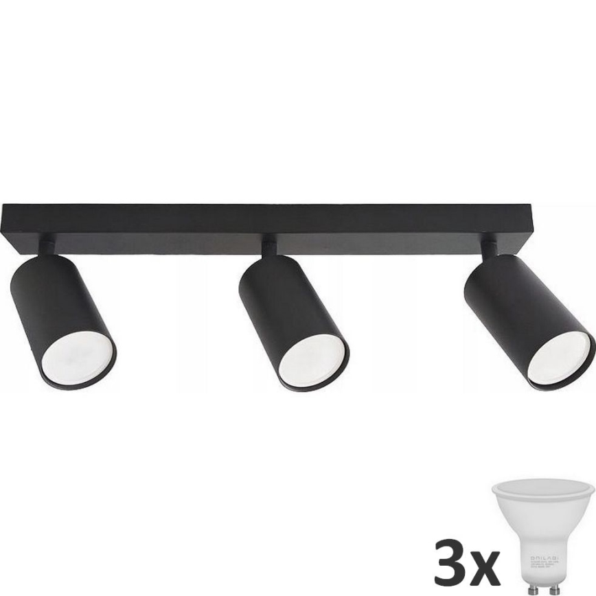 Foco LED ANGIE 3xGU10/6W/230V negro