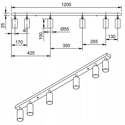 Foco LED ANGIE 6xGU10/6W/230V blanco