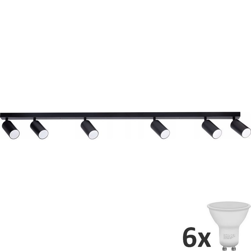 Foco LED ANGIE 6xGU10/6W/230V negro