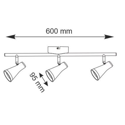 Foco LED BERG 3xLED/4,2W/230V blanco