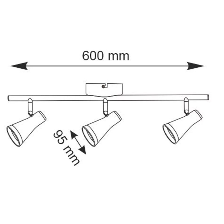 Foco LED BERG 3xLED/4,2W/230V blanco