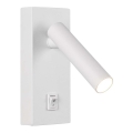 Foco LED de pared con interruptor LED/2W/230V 3000K blanco+